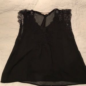 Sleeveless Black Lace Top